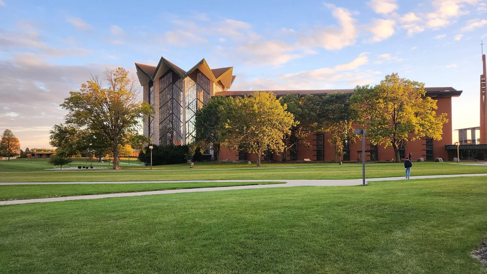 Chapel of the Resurrection at Valparaiso University before sunset